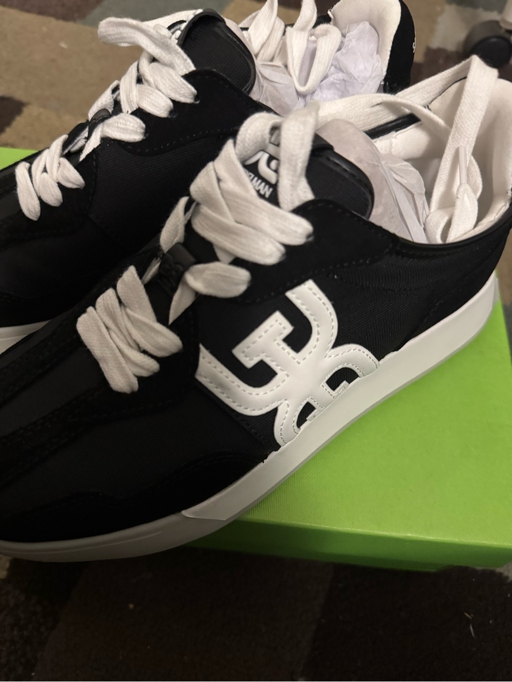 Sam Edelman Black and White Low-Top Sneakers for Men